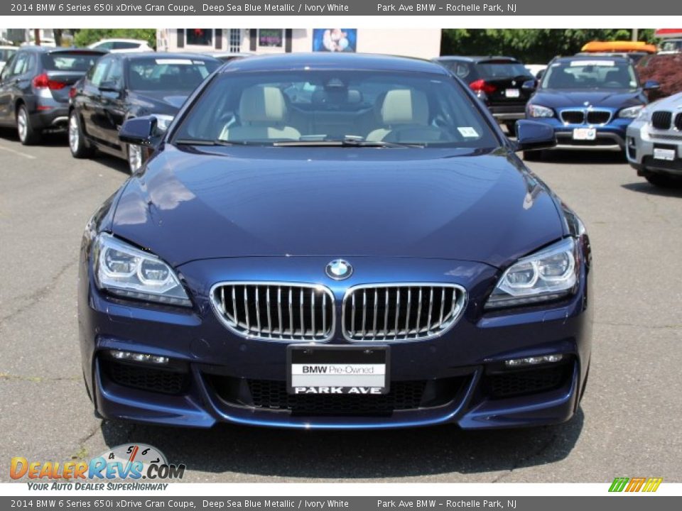 2014 BMW 6 Series 650i xDrive Gran Coupe Deep Sea Blue Metallic / Ivory White Photo #8