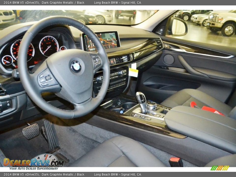 2014 BMW X5 xDrive35i Dark Graphite Metallic / Black Photo #6