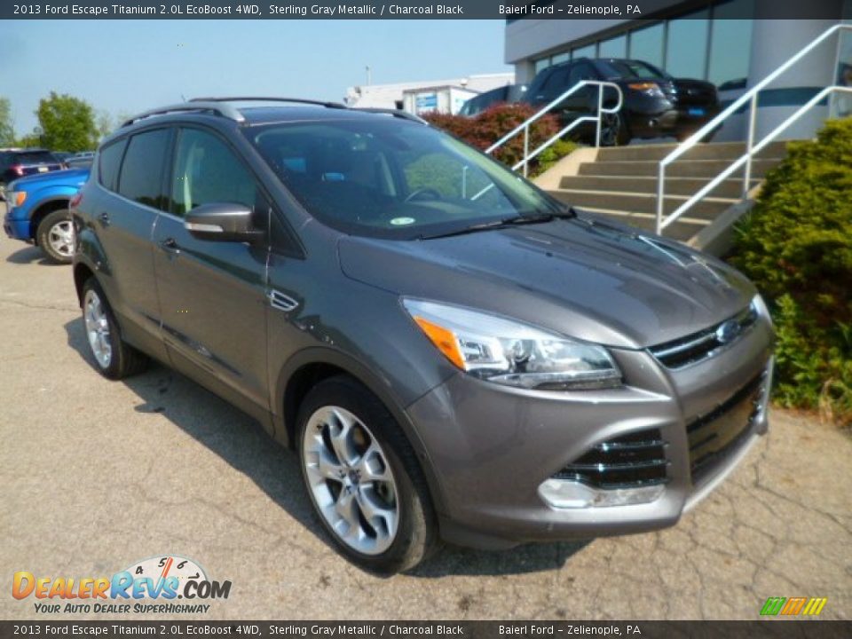 2013 Ford Escape Titanium 2.0L EcoBoost 4WD Sterling Gray Metallic / Charcoal Black Photo #2