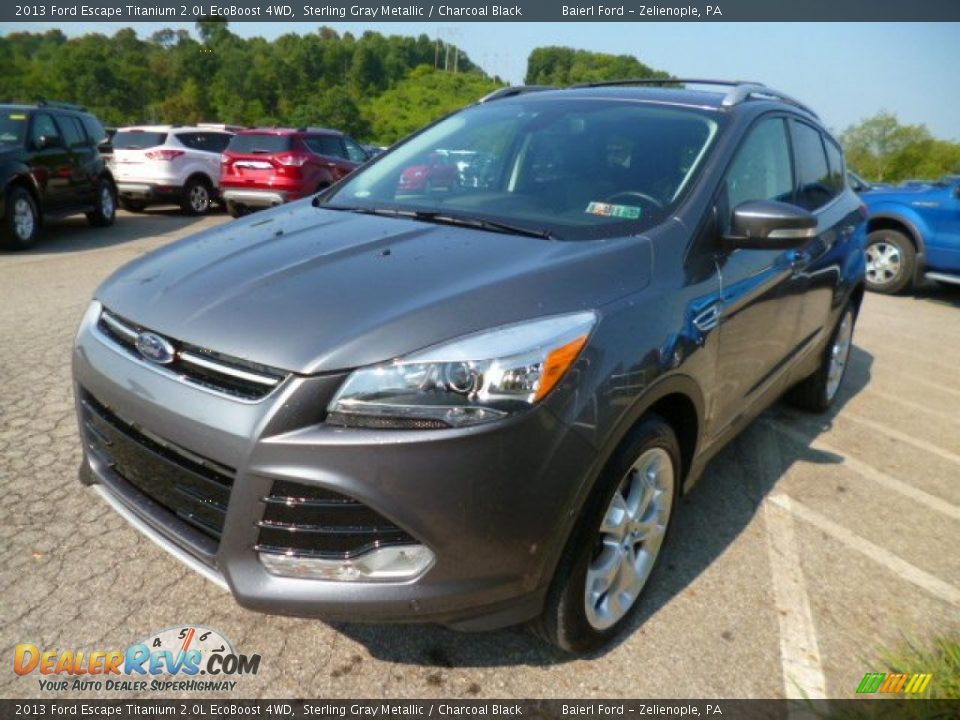 2013 Ford Escape Titanium 2.0L EcoBoost 4WD Sterling Gray Metallic / Charcoal Black Photo #4