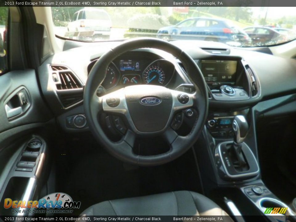 2013 Ford Escape Titanium 2.0L EcoBoost 4WD Sterling Gray Metallic / Charcoal Black Photo #13