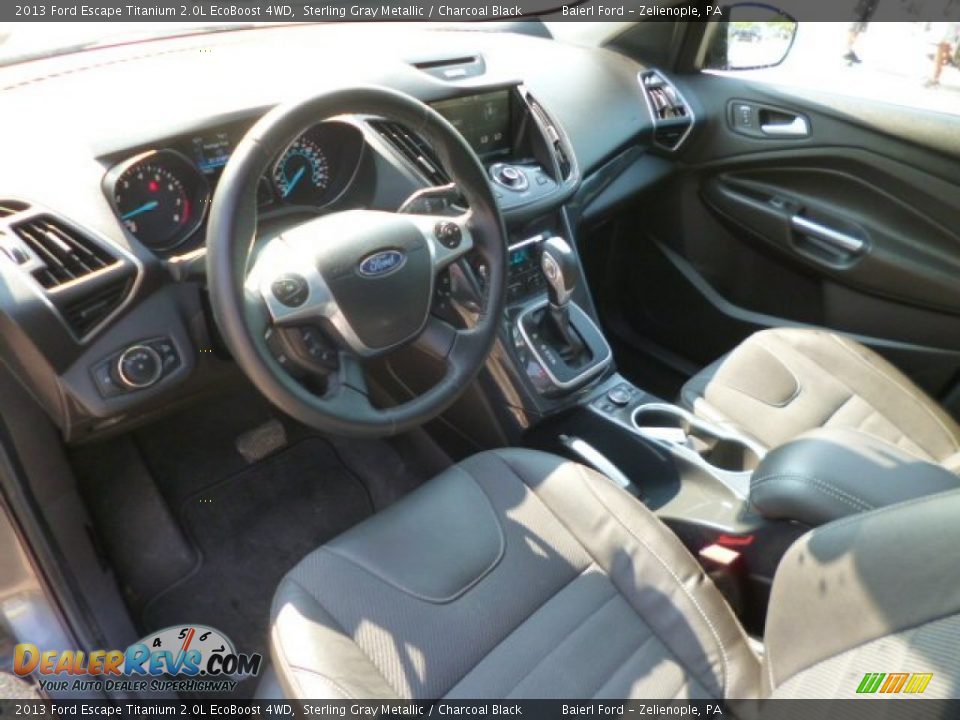2013 Ford Escape Titanium 2.0L EcoBoost 4WD Sterling Gray Metallic / Charcoal Black Photo #15