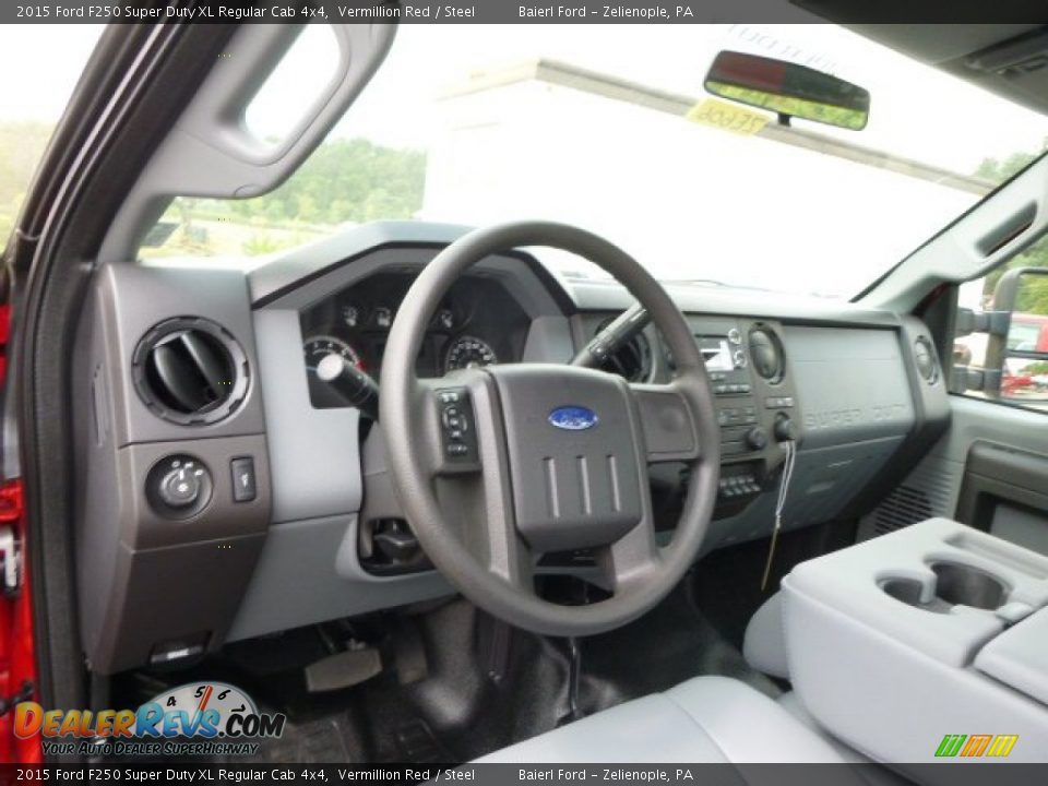 Steel Interior - 2015 Ford F250 Super Duty XL Regular Cab 4x4 Photo #12