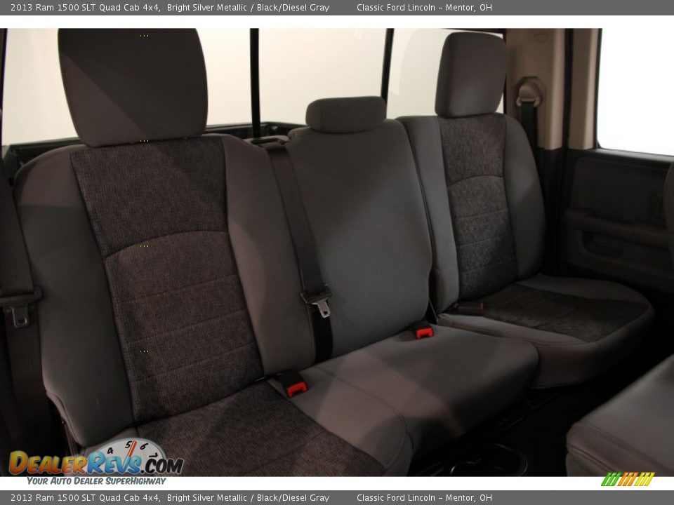2013 Ram 1500 SLT Quad Cab 4x4 Bright Silver Metallic / Black/Diesel Gray Photo #13