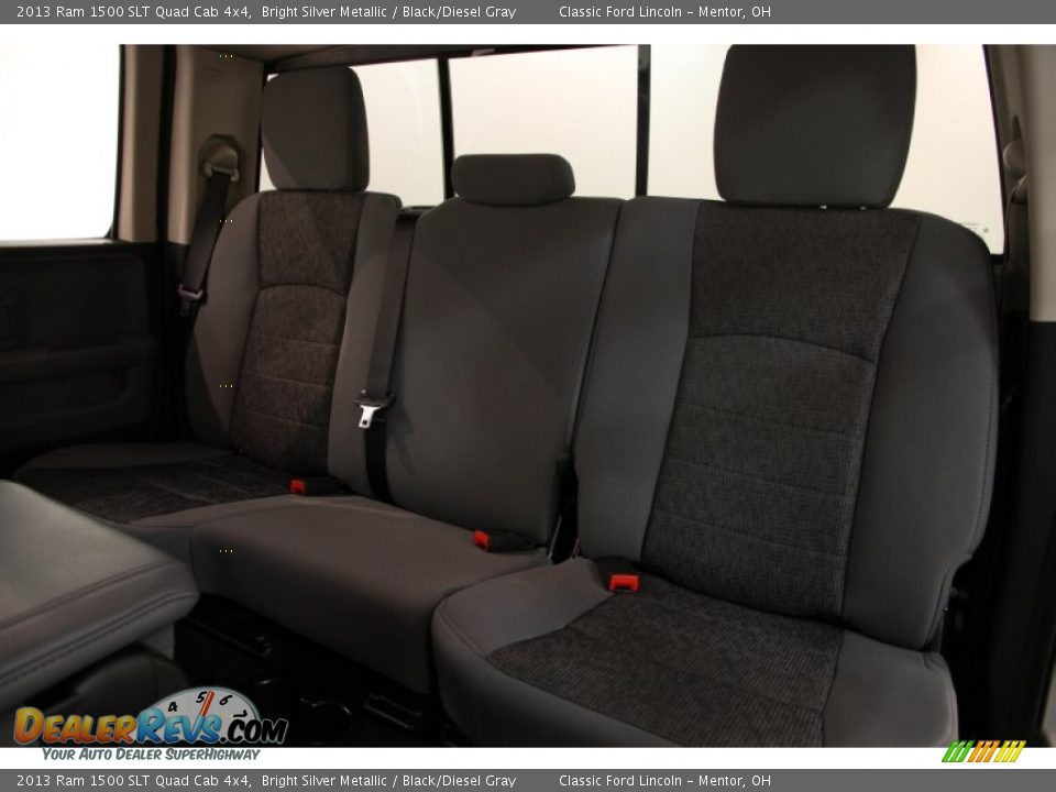 2013 Ram 1500 SLT Quad Cab 4x4 Bright Silver Metallic / Black/Diesel Gray Photo #14
