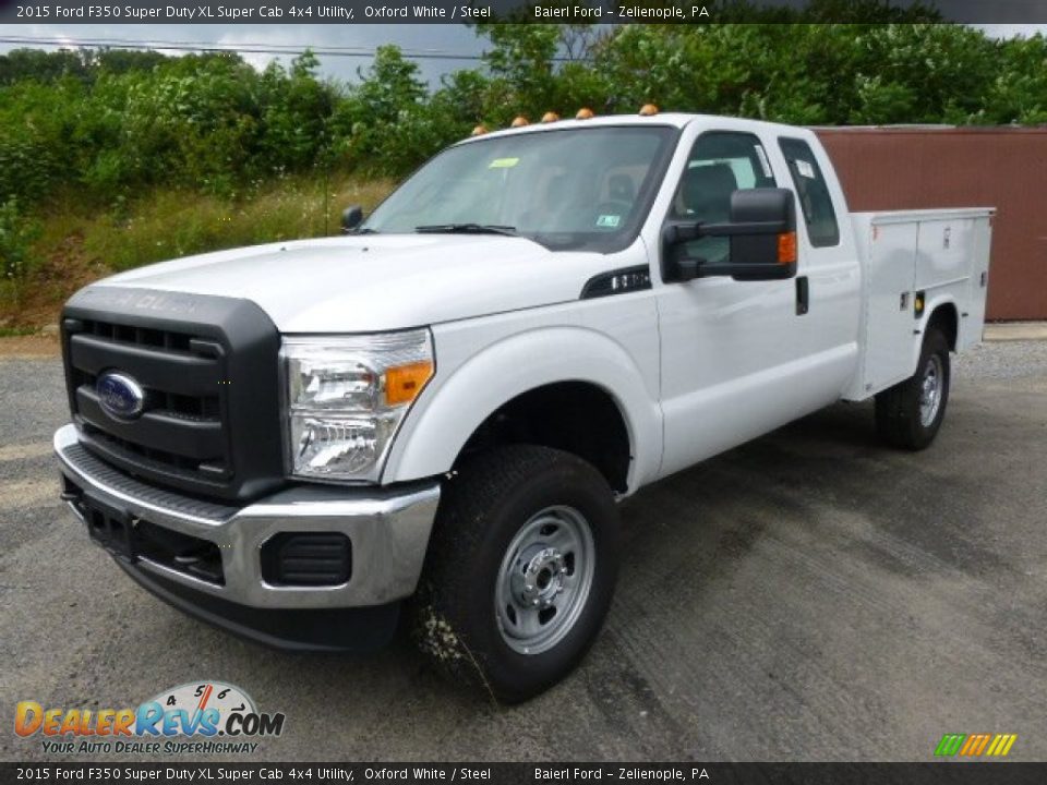 2015 Ford F350 Super Duty XL Super Cab 4x4 Utility Oxford White / Steel Photo #4