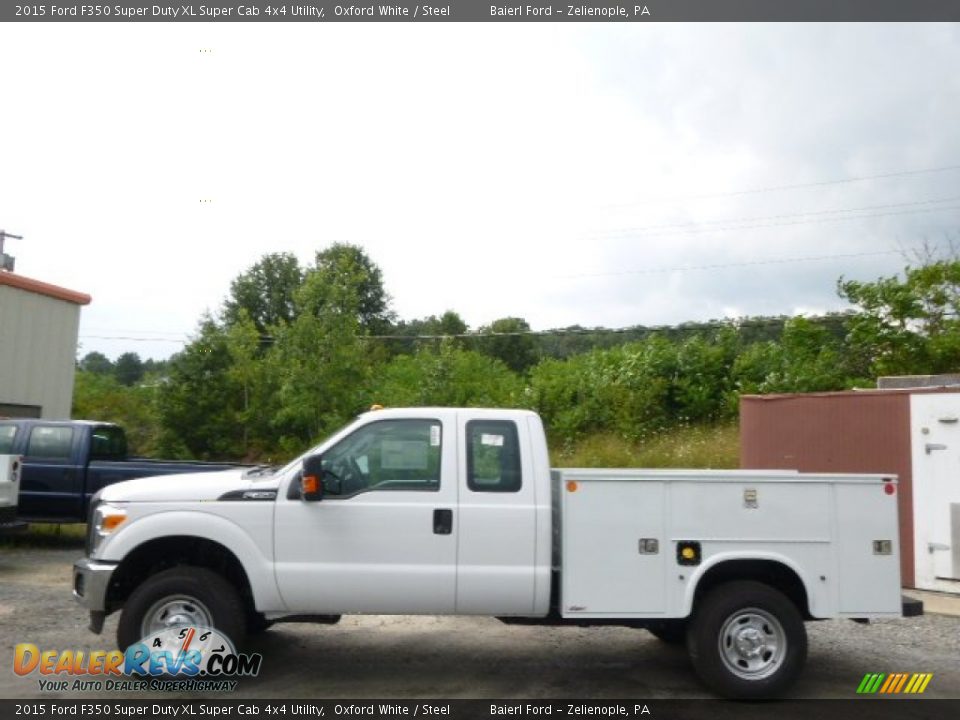 2015 Ford F350 Super Duty XL Super Cab 4x4 Utility Oxford White / Steel Photo #5