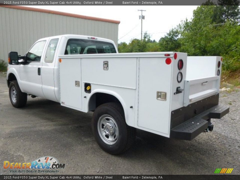 2015 Ford F350 Super Duty XL Super Cab 4x4 Utility Oxford White / Steel Photo #6