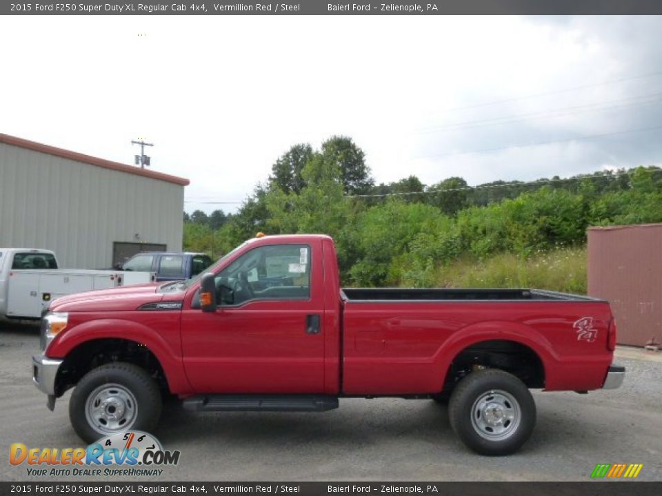 2015 Ford F250 Super Duty XL Regular Cab 4x4 Vermillion Red / Steel Photo #5