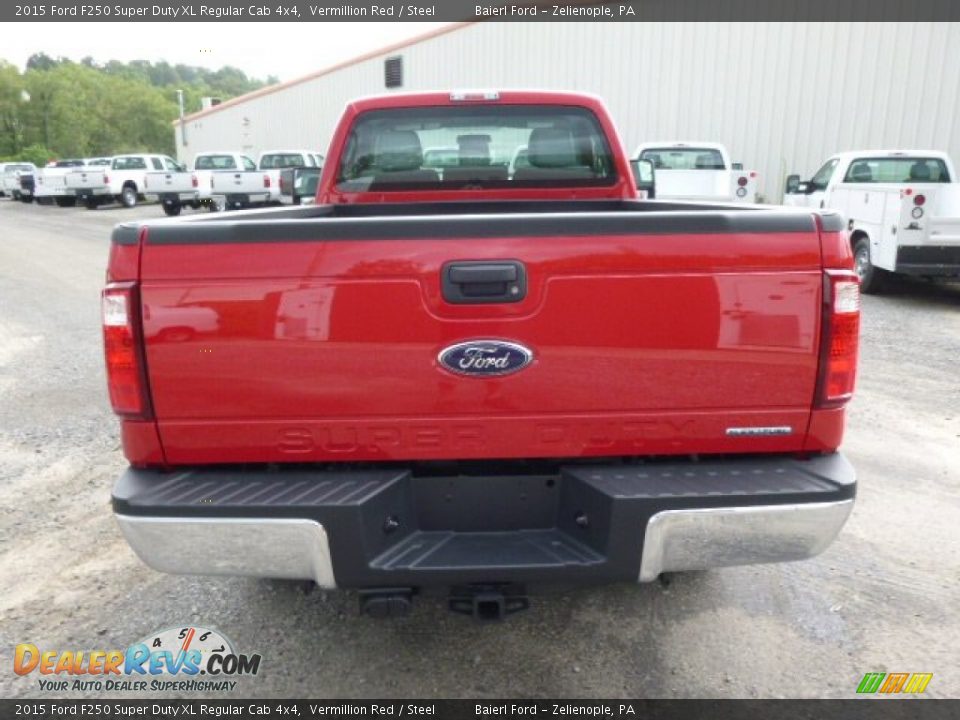 2015 Ford F250 Super Duty XL Regular Cab 4x4 Vermillion Red / Steel Photo #7