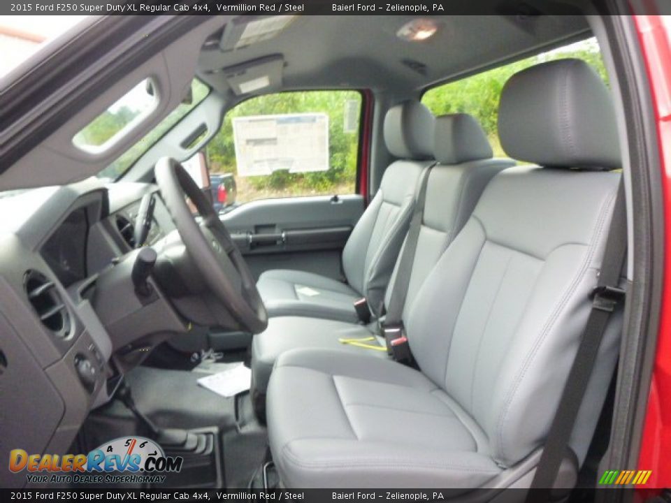 Front Seat of 2015 Ford F250 Super Duty XL Regular Cab 4x4 Photo #11