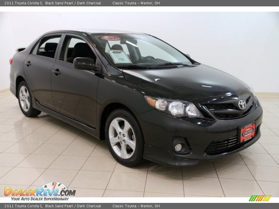 2011 Toyota Corolla S Black Sand Pearl / Dark Charcoal Photo #1