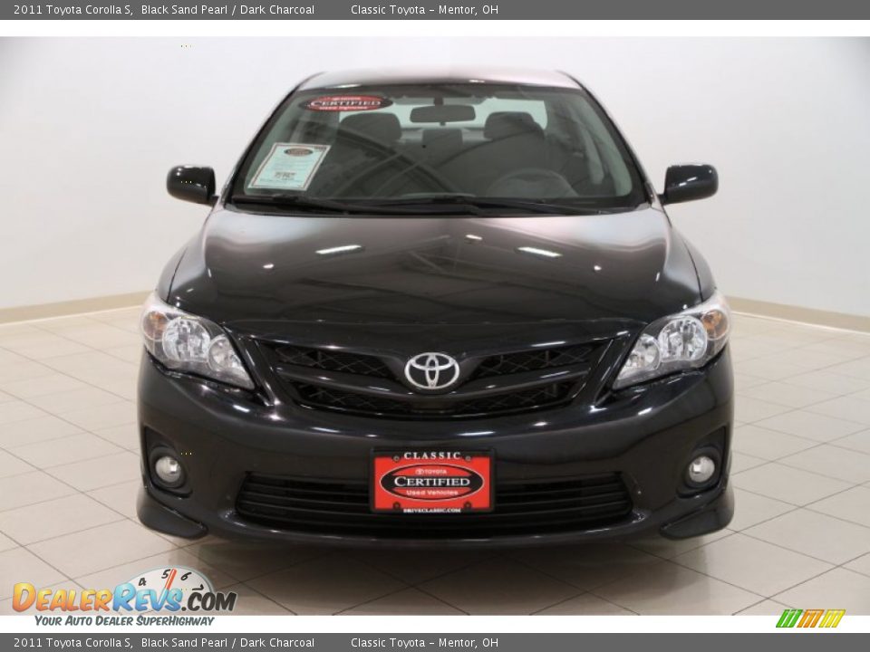 2011 Toyota Corolla S Black Sand Pearl / Dark Charcoal Photo #2