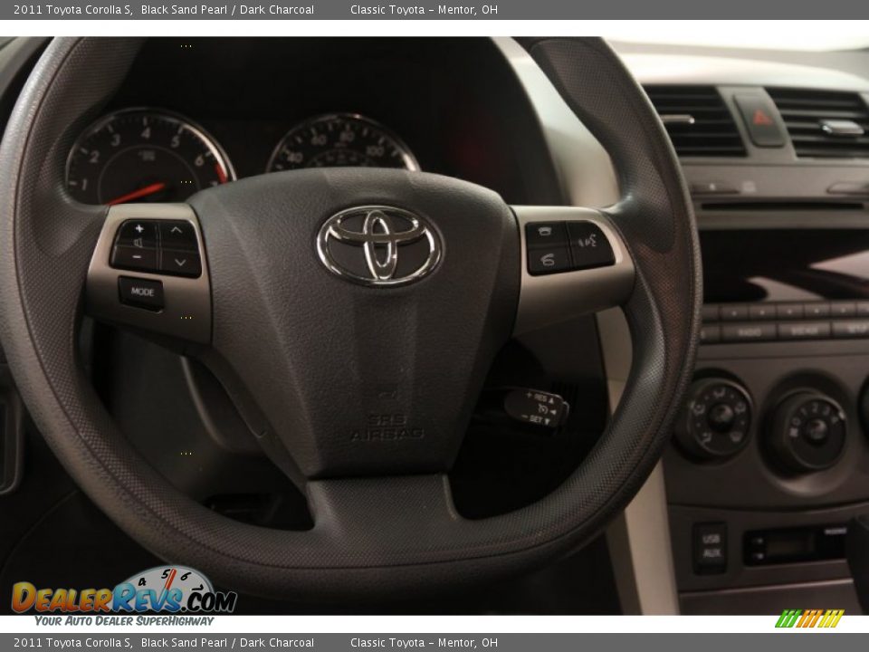 2011 Toyota Corolla S Black Sand Pearl / Dark Charcoal Photo #6