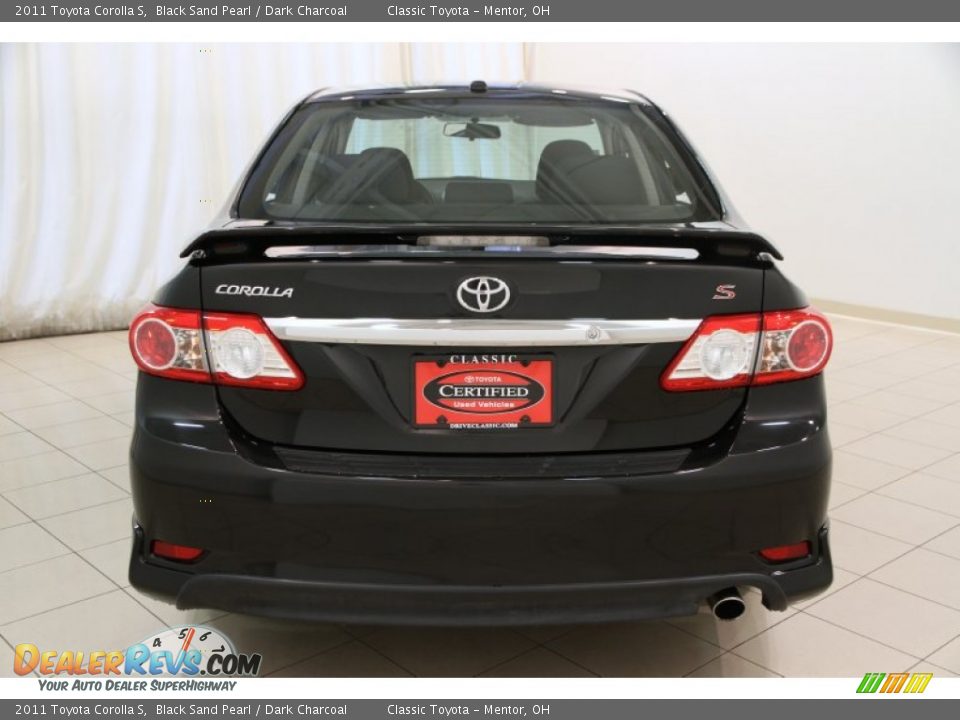 2011 Toyota Corolla S Black Sand Pearl / Dark Charcoal Photo #13