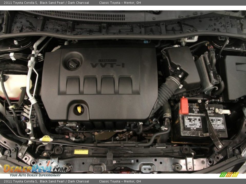 2011 Toyota Corolla S Black Sand Pearl / Dark Charcoal Photo #14
