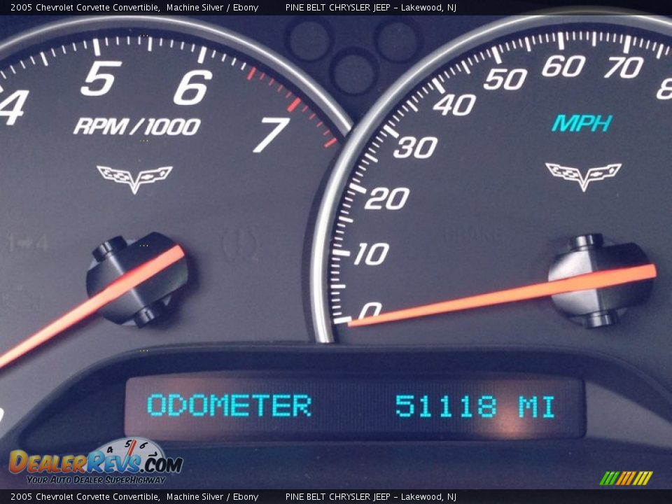 2005 Chevrolet Corvette Convertible Machine Silver / Ebony Photo #15