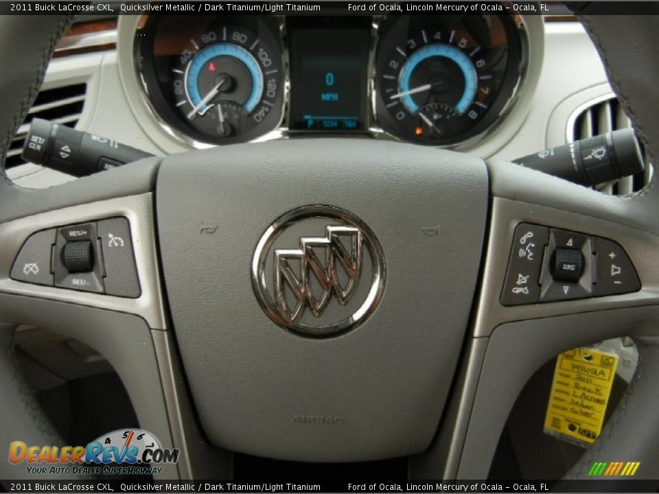 2011 Buick LaCrosse CXL Quicksilver Metallic / Dark Titanium/Light Titanium Photo #24
