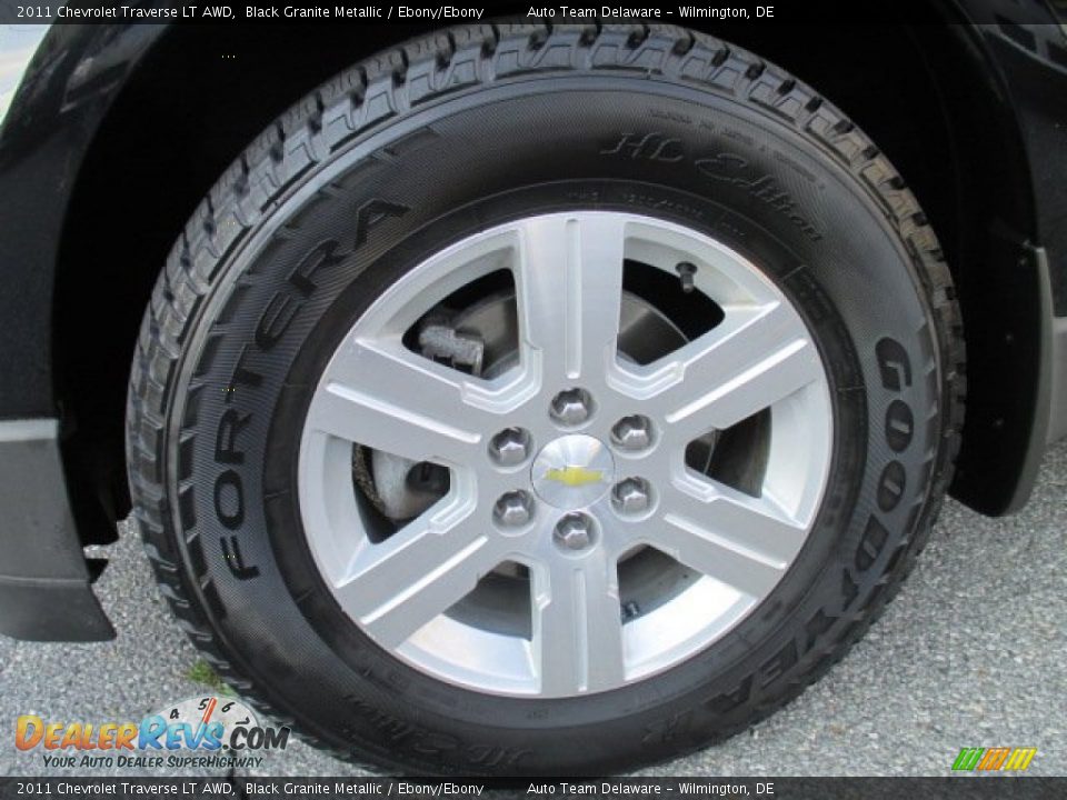 2011 Chevrolet Traverse LT AWD Black Granite Metallic / Ebony/Ebony Photo #10