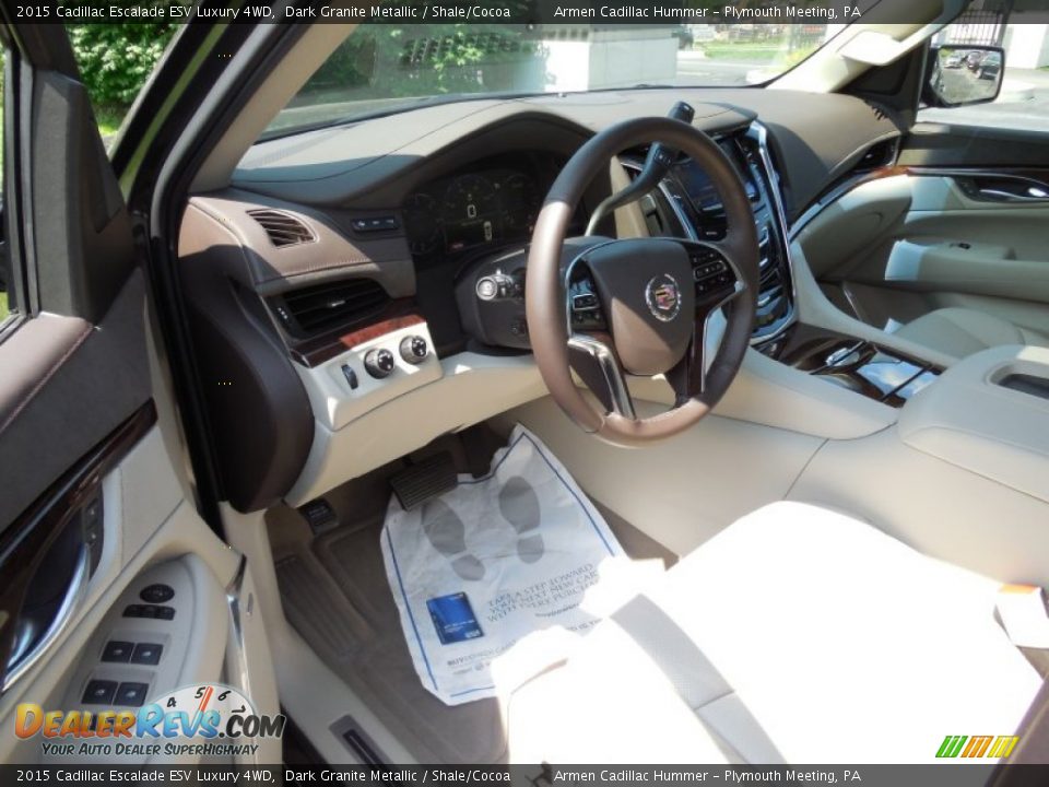 Shale/Cocoa Interior - 2015 Cadillac Escalade ESV Luxury 4WD Photo #7