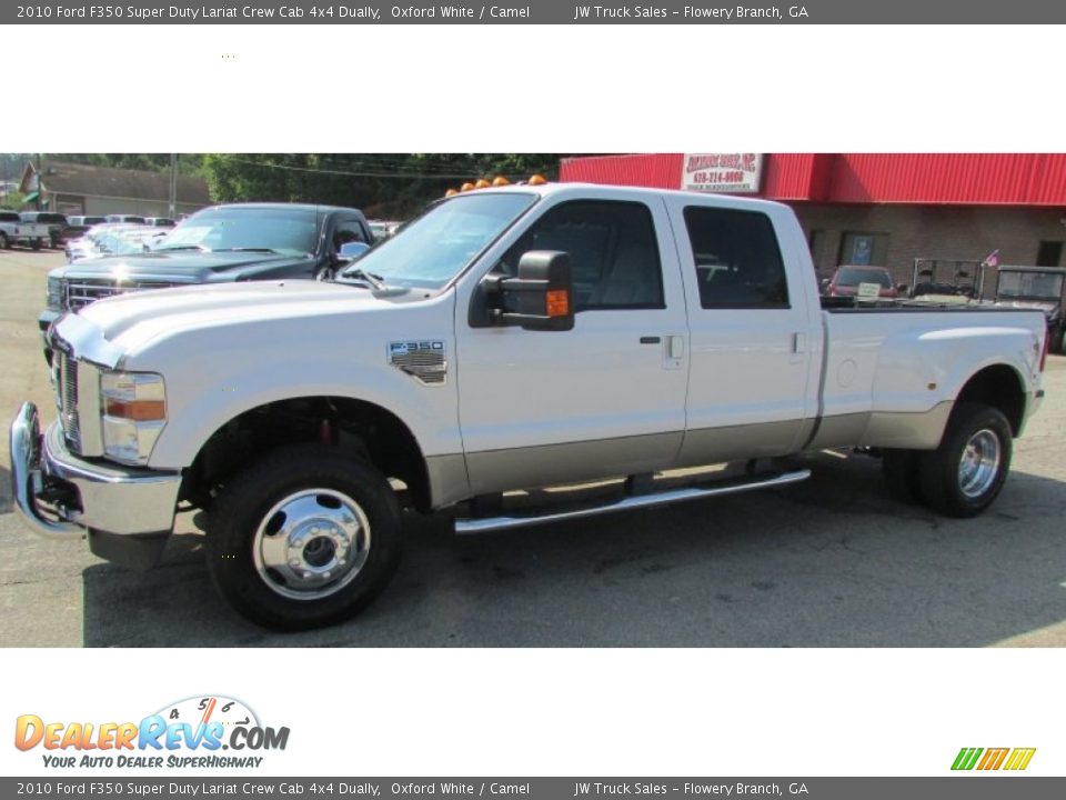 2010 Ford F350 Super Duty Lariat Crew Cab 4x4 Dually Oxford White / Camel Photo #3