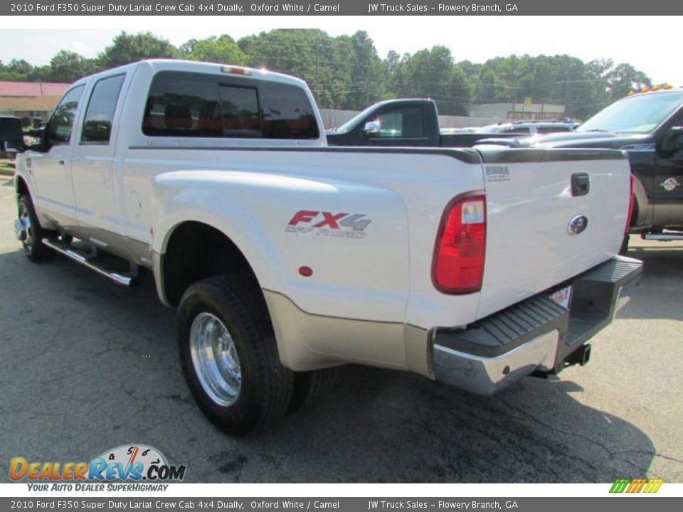 2010 Ford F350 Super Duty Lariat Crew Cab 4x4 Dually Oxford White / Camel Photo #4