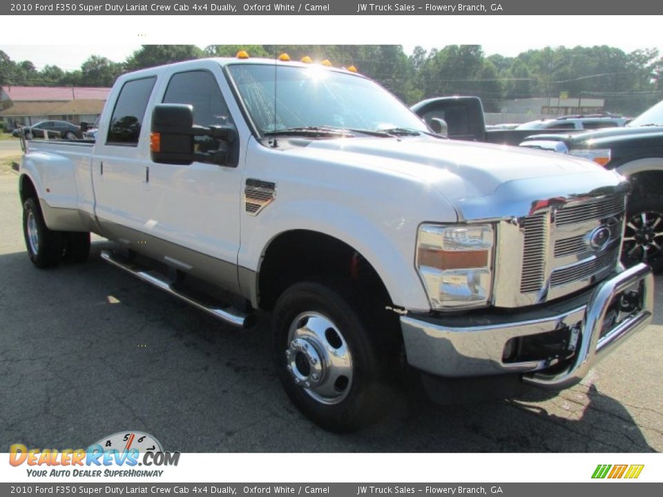 2010 Ford F350 Super Duty Lariat Crew Cab 4x4 Dually Oxford White / Camel Photo #5