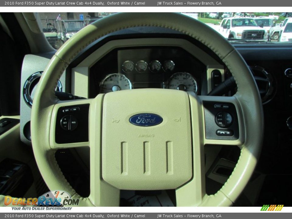 2010 Ford F350 Super Duty Lariat Crew Cab 4x4 Dually Oxford White / Camel Photo #32