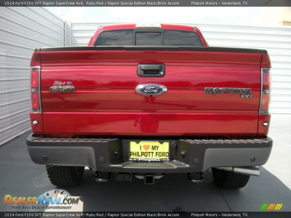 2014 Ford F150 SVT Raptor SuperCrew 4x4 Ruby Red / Raptor Special Edition Black/Brick Accent Photo #5