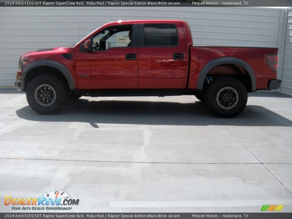 2014 Ford F150 SVT Raptor SuperCrew 4x4 Ruby Red / Raptor Special Edition Black/Brick Accent Photo #6