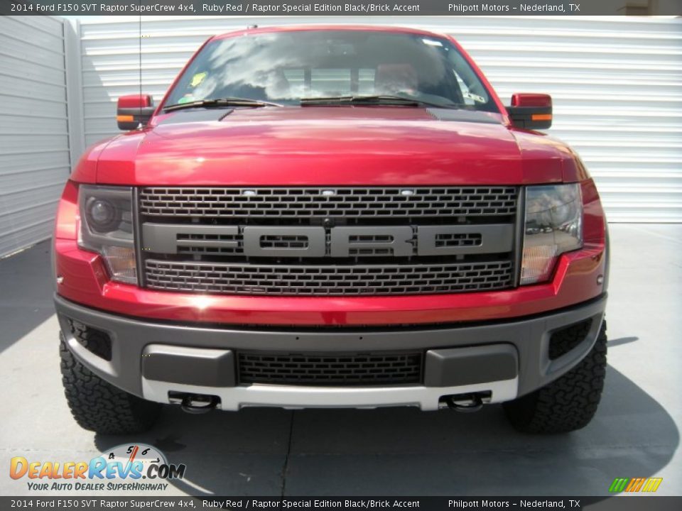 2014 Ford F150 SVT Raptor SuperCrew 4x4 Ruby Red / Raptor Special Edition Black/Brick Accent Photo #8