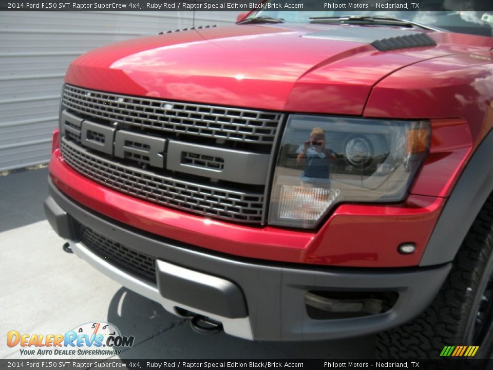 2014 Ford F150 SVT Raptor SuperCrew 4x4 Ruby Red / Raptor Special Edition Black/Brick Accent Photo #10