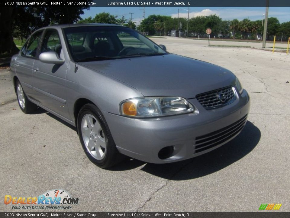 Front 3/4 View of 2003 Nissan Sentra GXE Photo #6