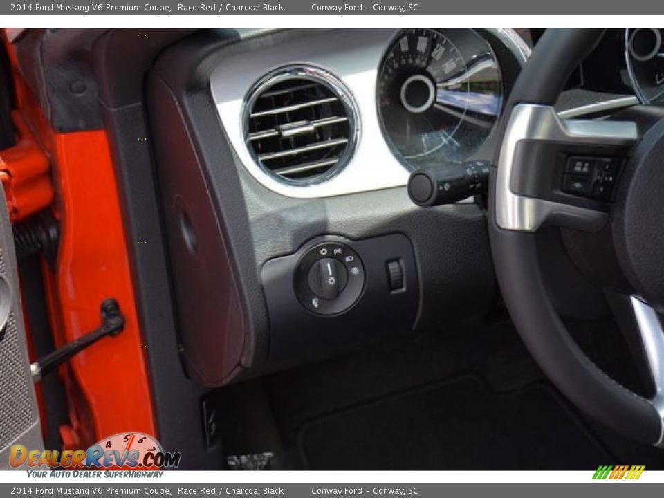 2014 Ford Mustang V6 Premium Coupe Race Red / Charcoal Black Photo #18