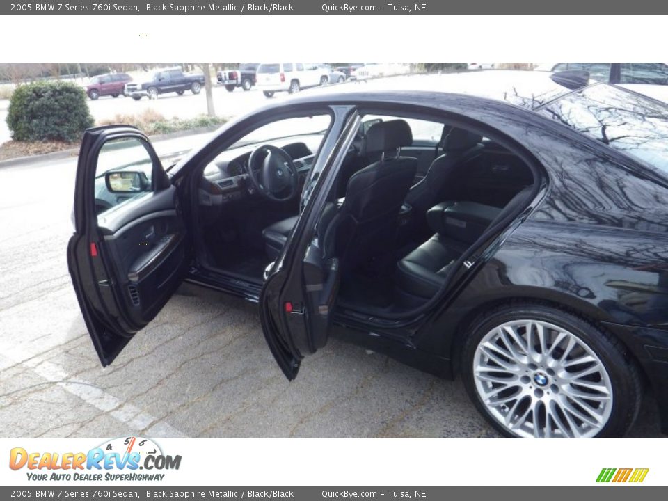 2005 BMW 7 Series 760i Sedan Black Sapphire Metallic / Black/Black Photo #6