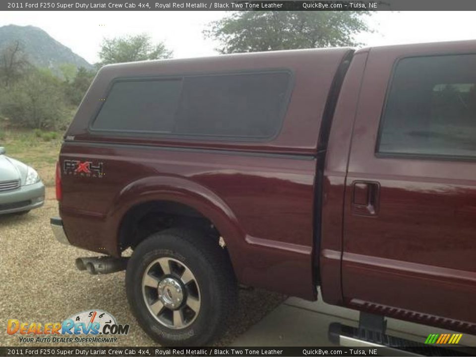 2011 Ford F250 Super Duty Lariat Crew Cab 4x4 Royal Red Metallic / Black Two Tone Leather Photo #12