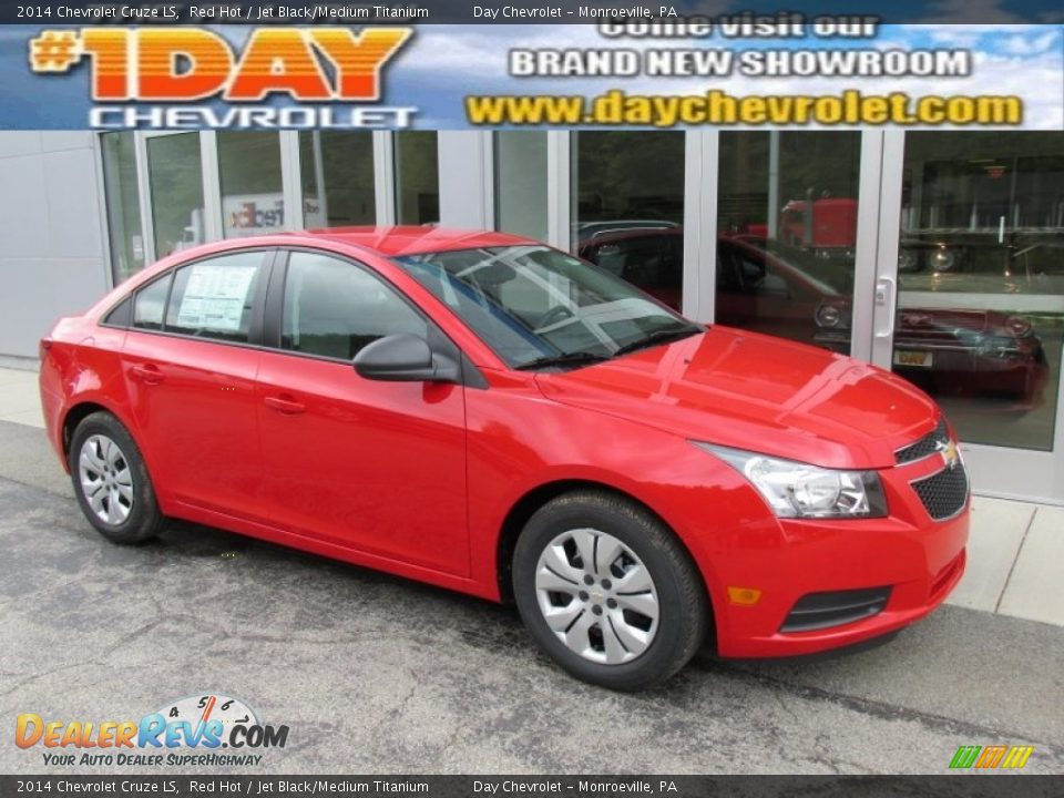 2014 Chevrolet Cruze LS Red Hot / Jet Black/Medium Titanium Photo #1