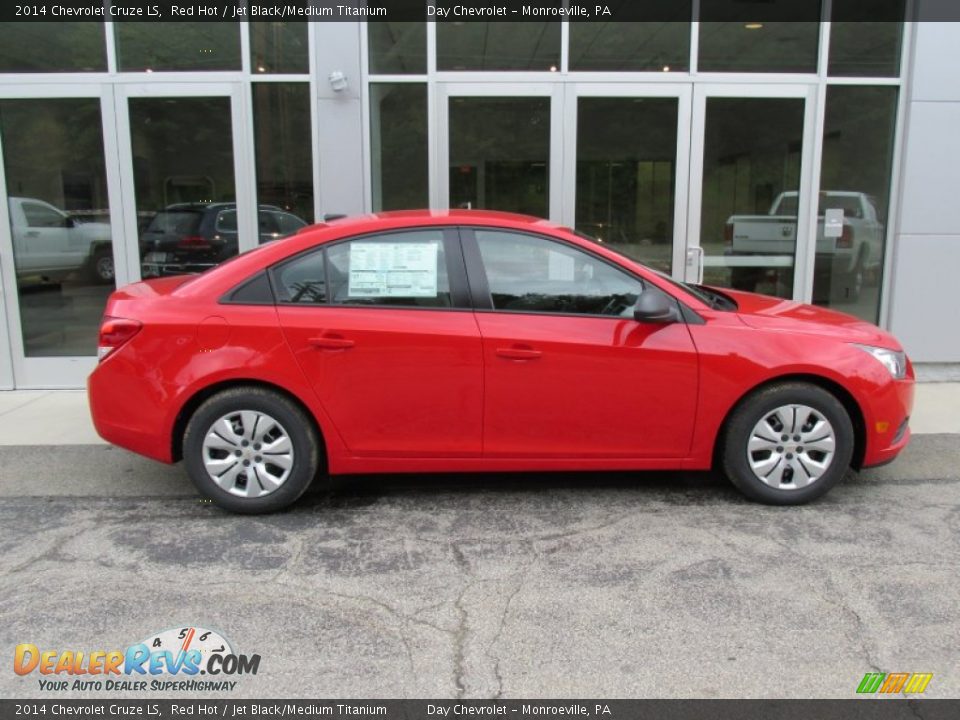 2014 Chevrolet Cruze LS Red Hot / Jet Black/Medium Titanium Photo #2