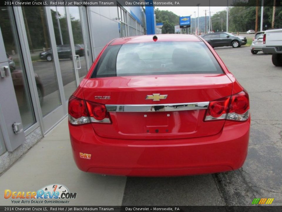 2014 Chevrolet Cruze LS Red Hot / Jet Black/Medium Titanium Photo #5
