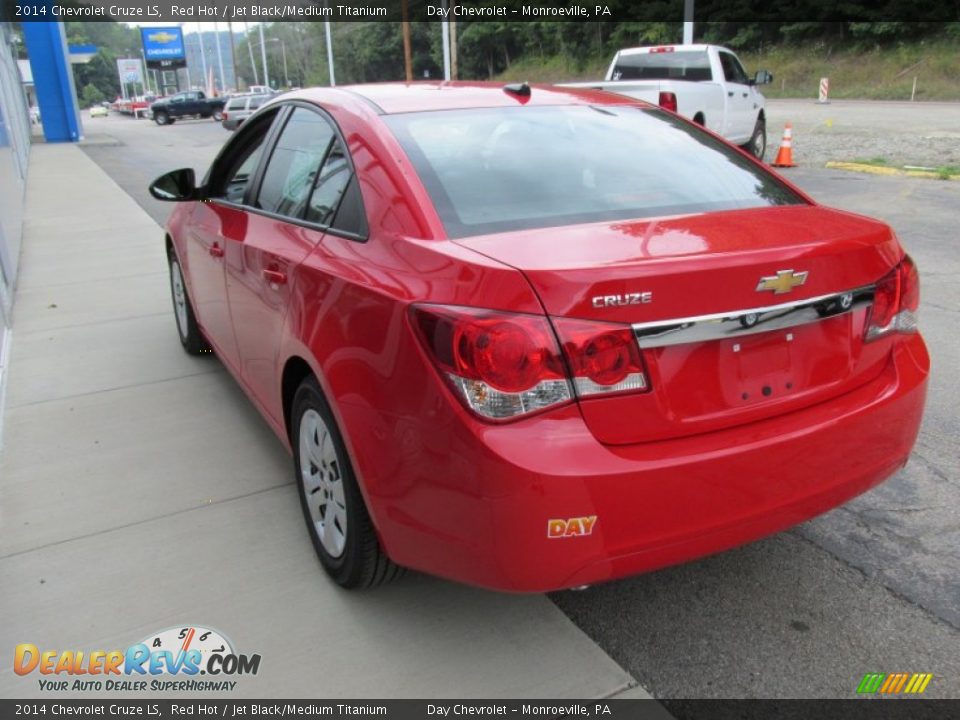 2014 Chevrolet Cruze LS Red Hot / Jet Black/Medium Titanium Photo #6