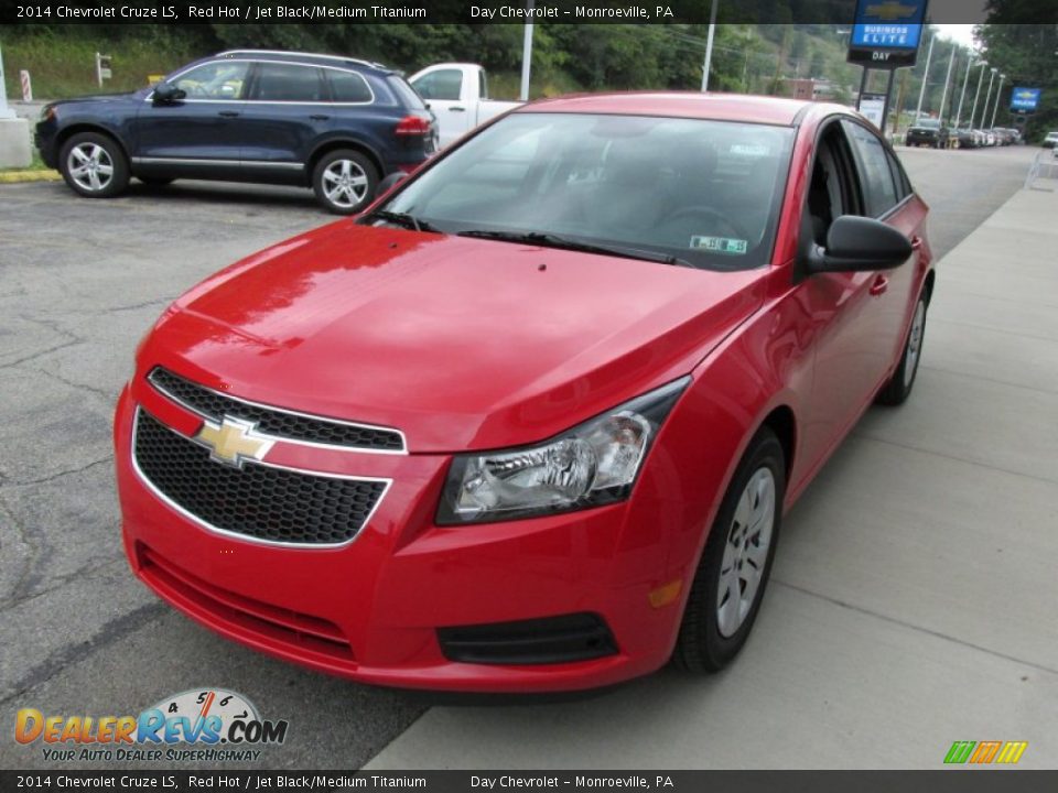 2014 Chevrolet Cruze LS Red Hot / Jet Black/Medium Titanium Photo #7
