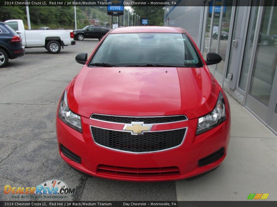 2014 Chevrolet Cruze LS Red Hot / Jet Black/Medium Titanium Photo #8
