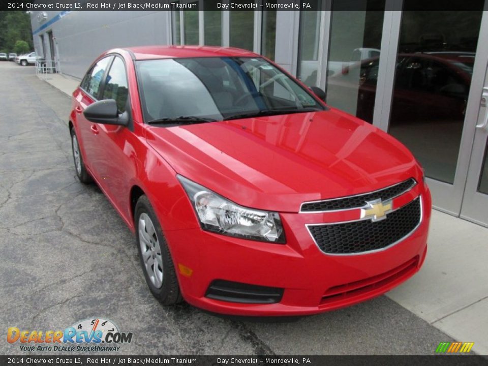 2014 Chevrolet Cruze LS Red Hot / Jet Black/Medium Titanium Photo #9