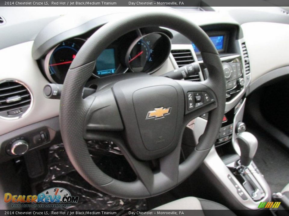 2014 Chevrolet Cruze LS Red Hot / Jet Black/Medium Titanium Photo #13