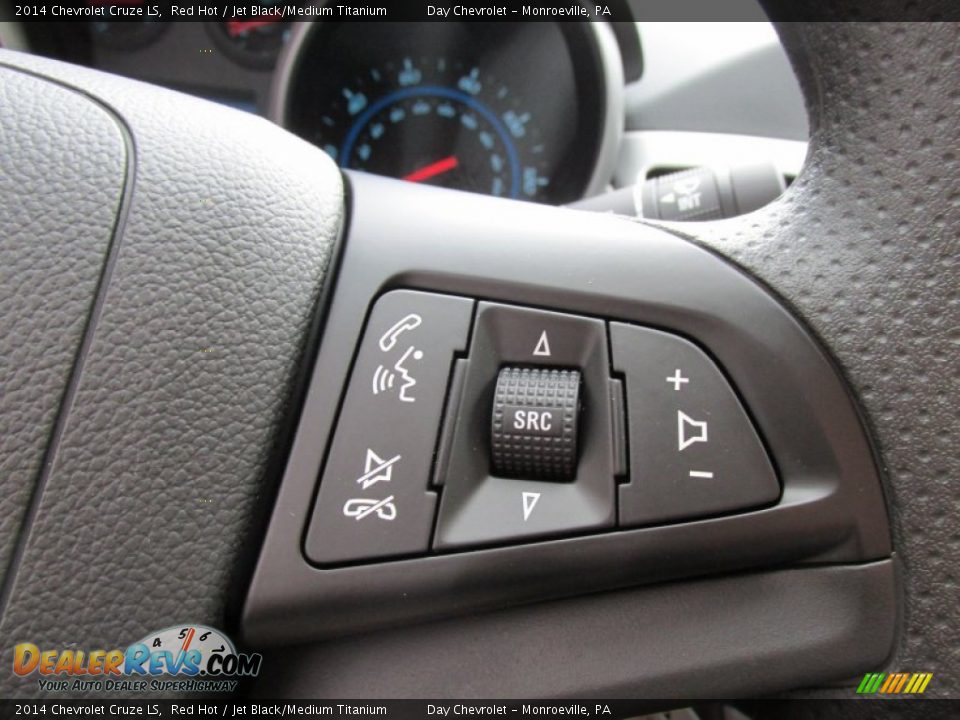 2014 Chevrolet Cruze LS Red Hot / Jet Black/Medium Titanium Photo #17