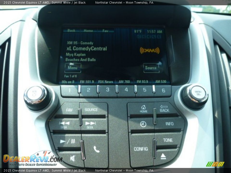 2015 Chevrolet Equinox LT AWD Summit White / Jet Black Photo #18