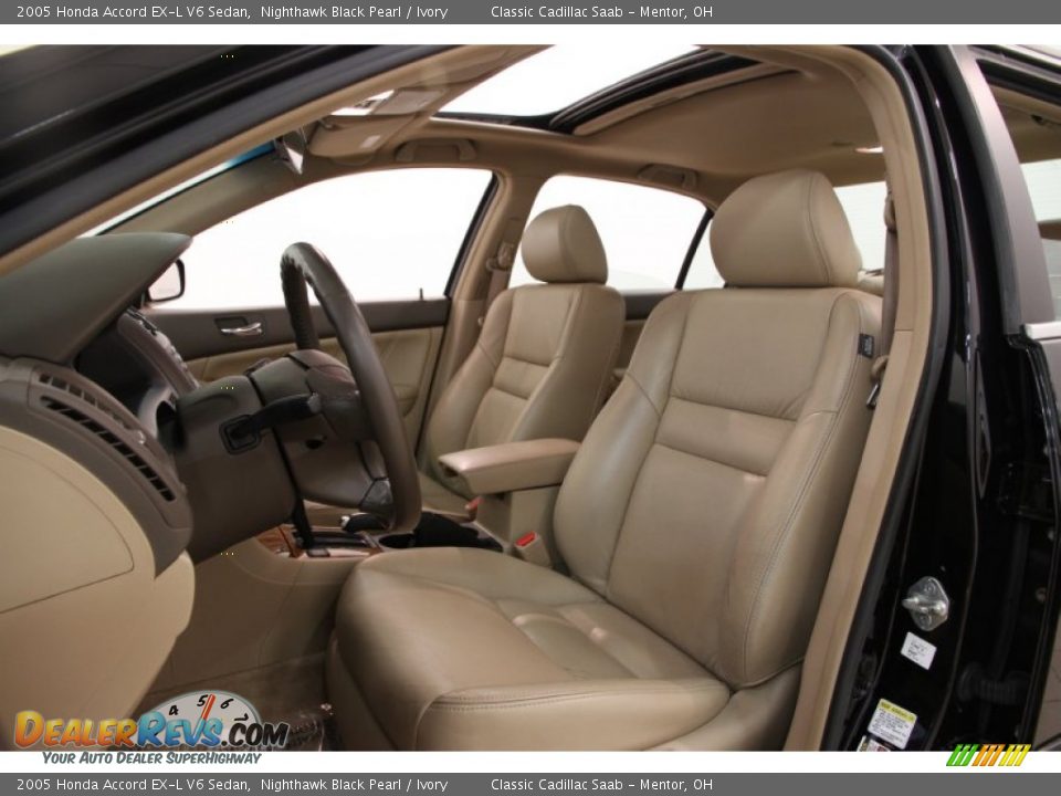 Ivory Interior - 2005 Honda Accord EX-L V6 Sedan Photo #5