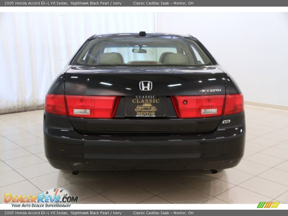 2005 Honda Accord EX-L V6 Sedan Nighthawk Black Pearl / Ivory Photo #13
