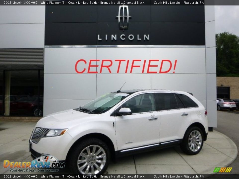 2013 Lincoln MKX AWD White Platinum Tri-Coat / Limited Edition Bronze Metallic/Charcoal Black Photo #1