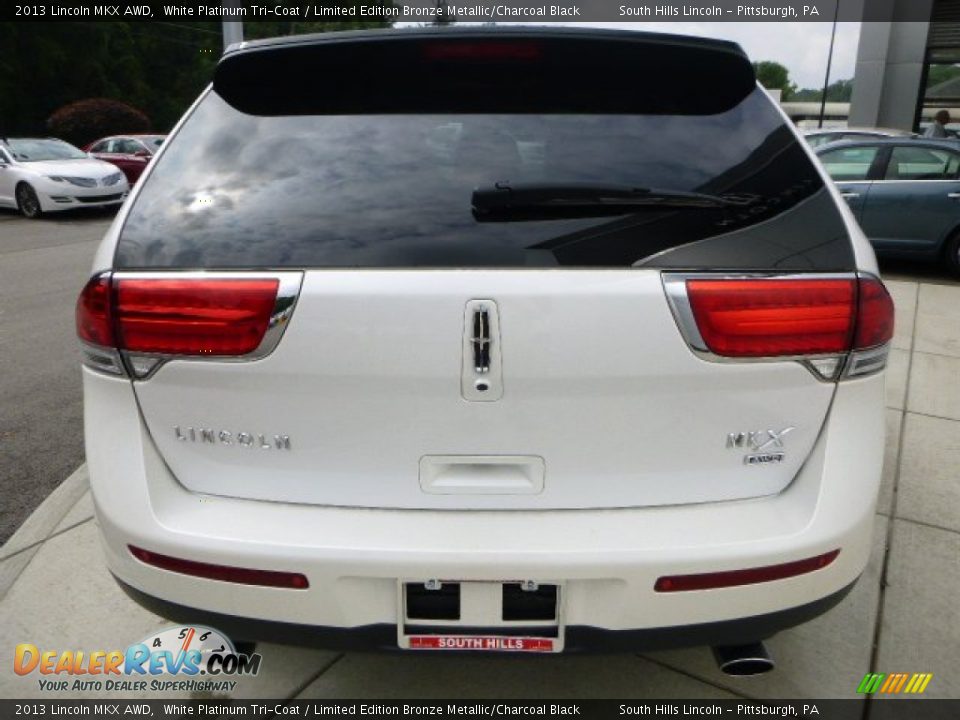 2013 Lincoln MKX AWD White Platinum Tri-Coat / Limited Edition Bronze Metallic/Charcoal Black Photo #4